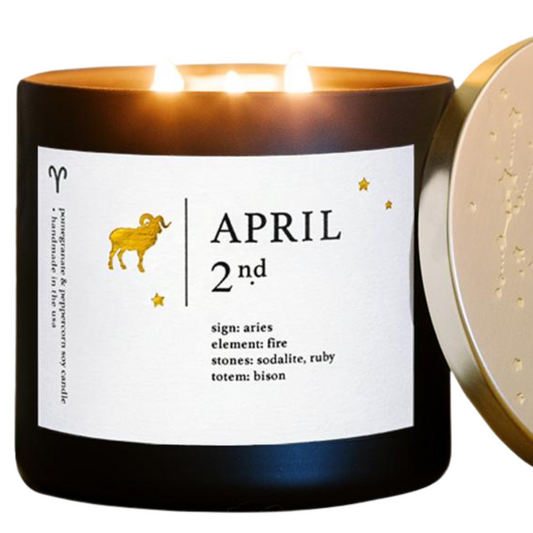 April Birthdate Zodiac Candles