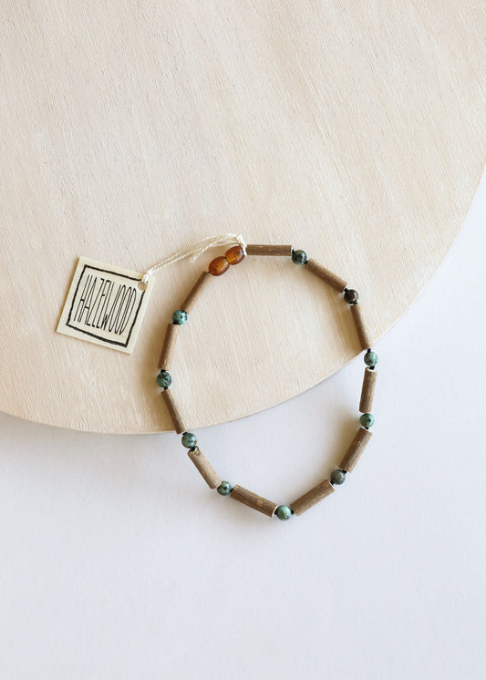 Hazelwood + Turquoise Jasper Necklace