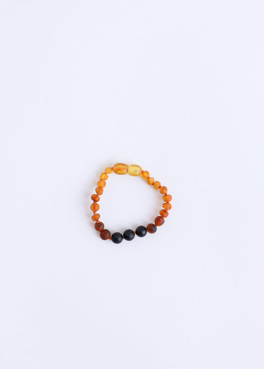 Raw Ombre Baltic Amber + Lava || Anklet or Bracelet
