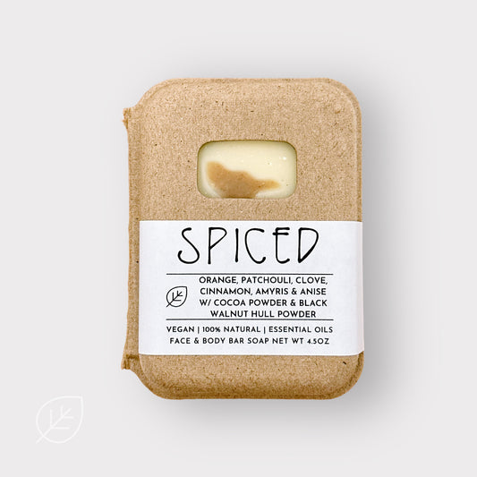 Spiced Bar Soap - Orange, Clove & Cinnamon w/ Black Walnut Hull Powder