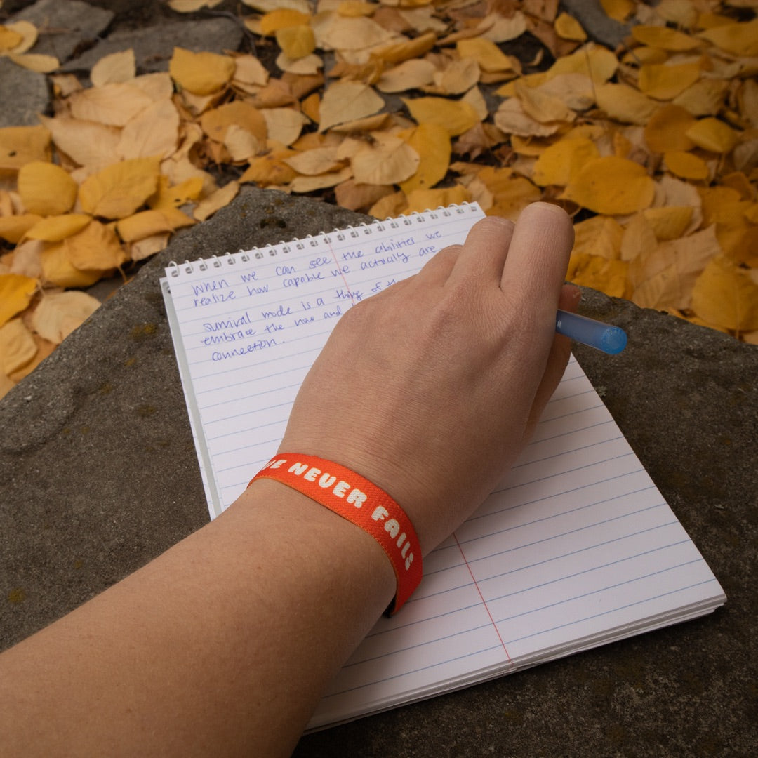 God's Love Never Fails Bible Verse Bracelet