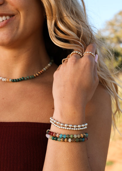 Natural Gemstone Necklace + 14k Gold Filled Toggle : Sedona