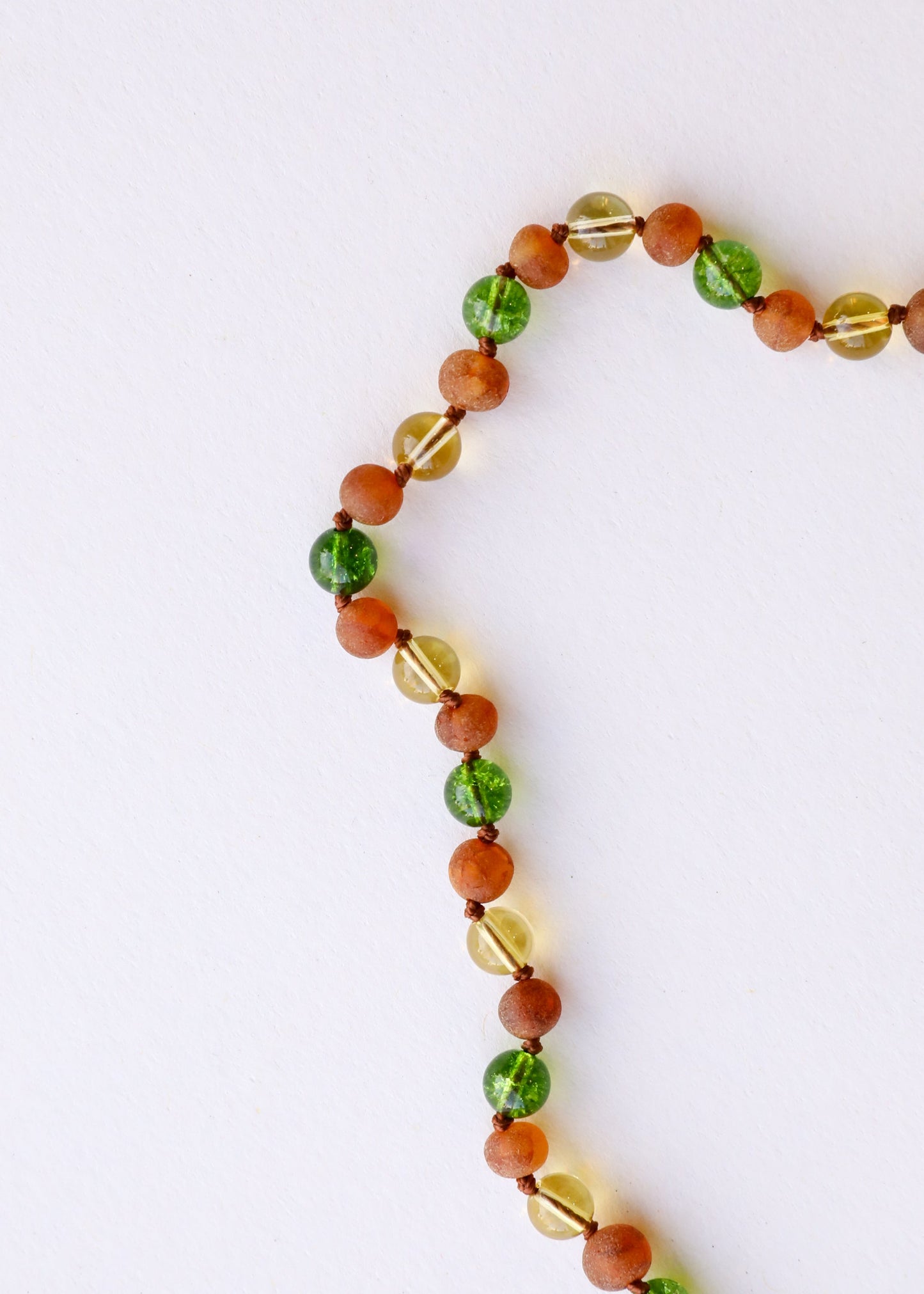 Raw Cognac Baltic Amber + Citrine + Peridot || Bracelet