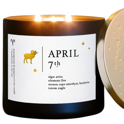 April Birthdate Zodiac Candles