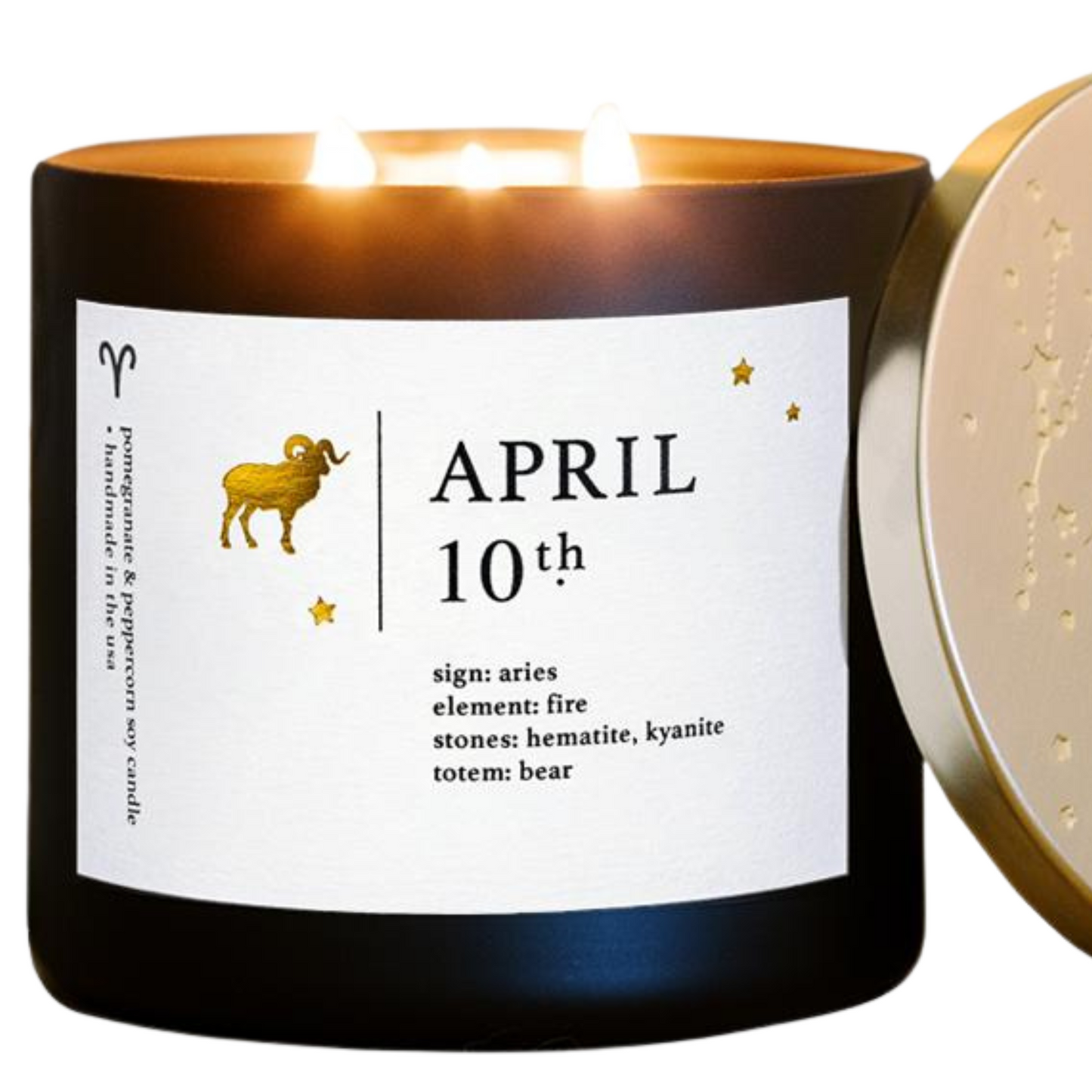 April Birthdate Zodiac Candles