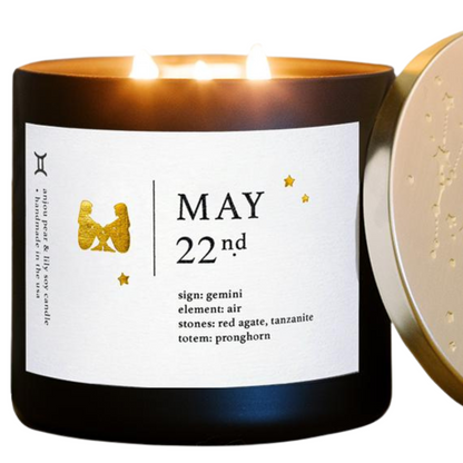 May Birthdate Zodiac Candles