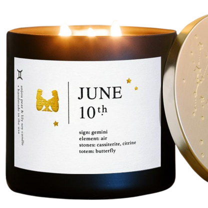 June Birthdate Zodiac Candles