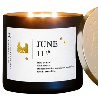 June Birthdate Zodiac Candles
