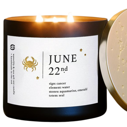 June Birthdate Zodiac Candles