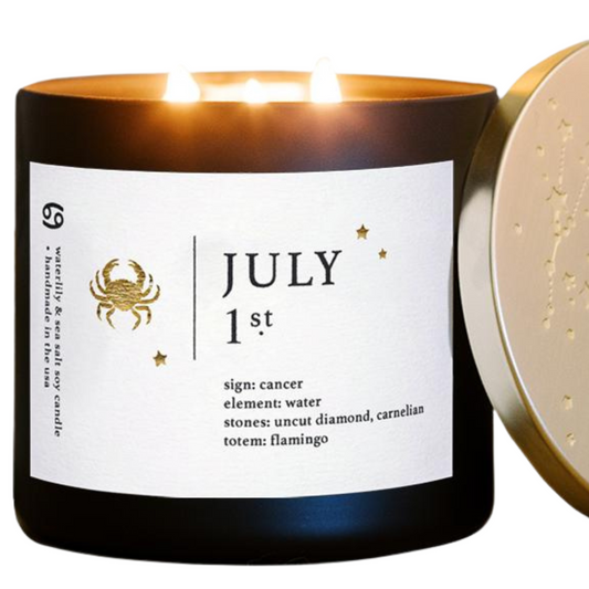 July Birthdate Zodiac Candles