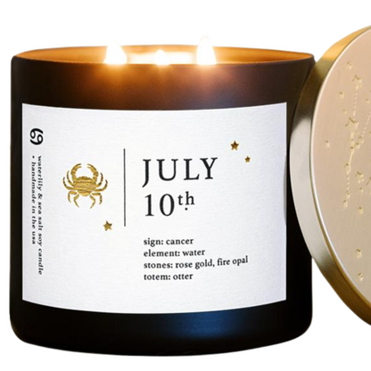 July Birthdate Zodiac Candles