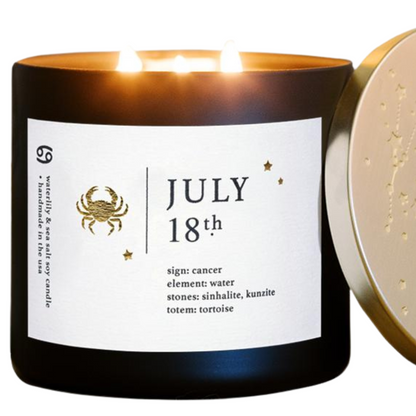 July Birthdate Zodiac Candles