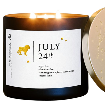 July Birthdate Zodiac Candles