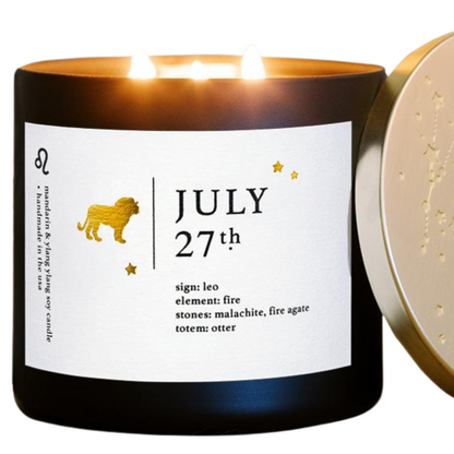 July Birthdate Zodiac Candles