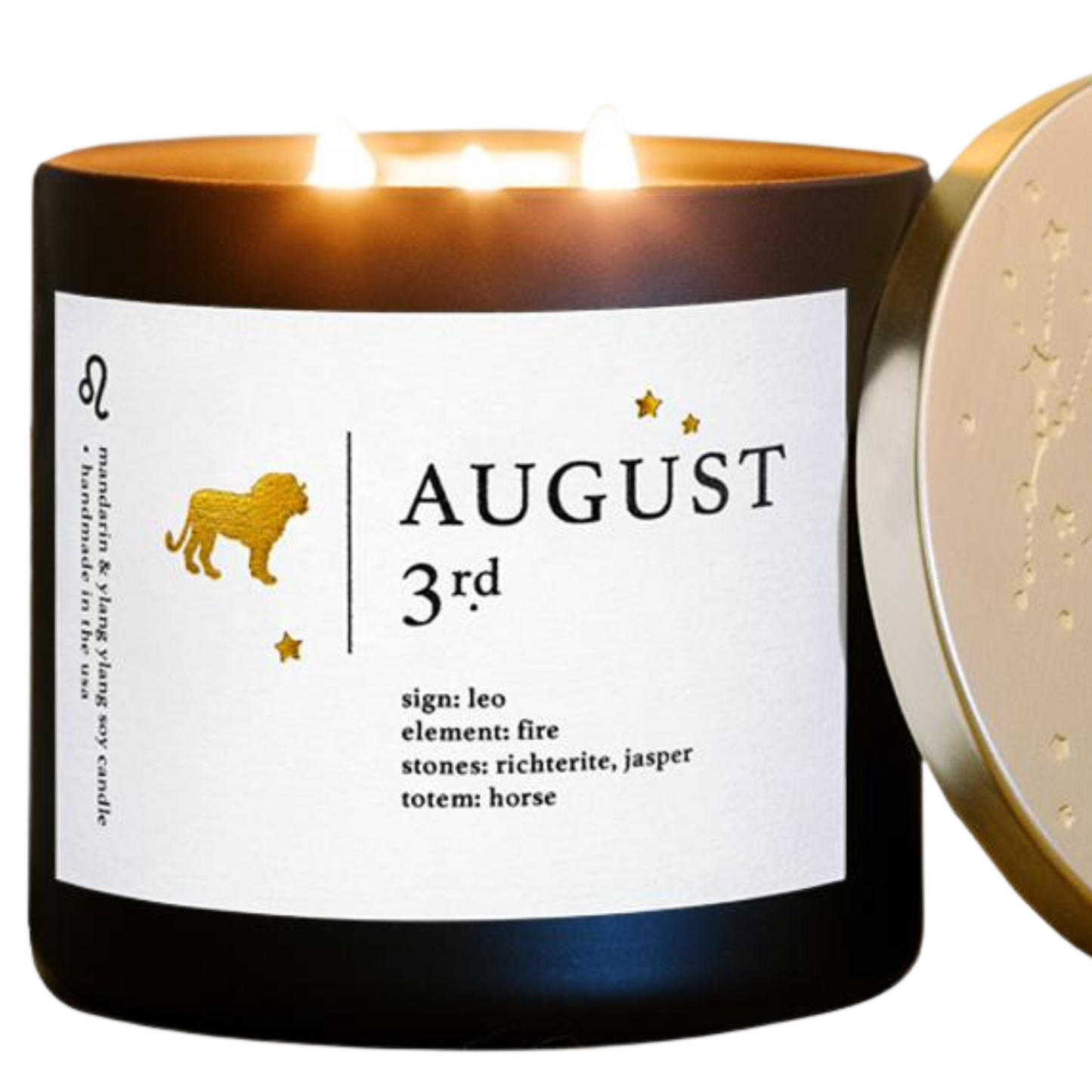 August Birthdate Zodiac Candles