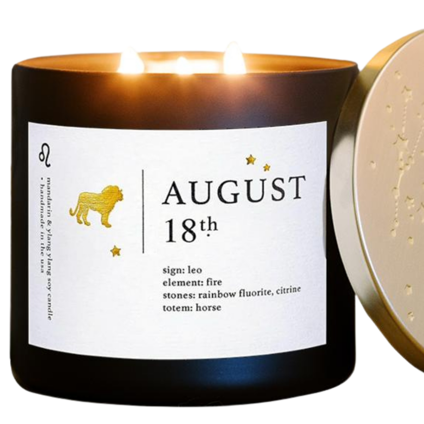 August Birthdate Zodiac Candles