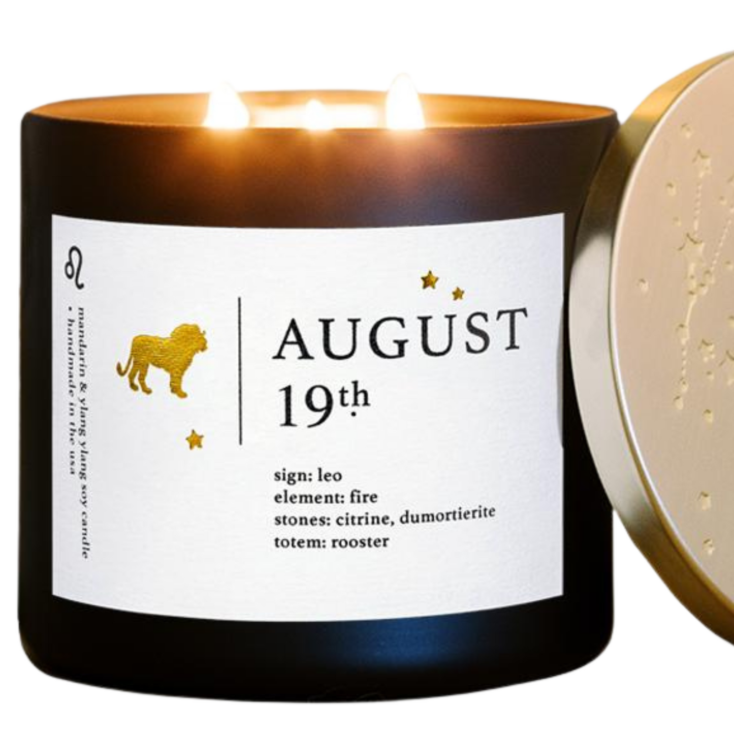 August Birthdate Zodiac Candles