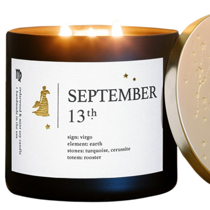 September Birthdate Zodiac Candles