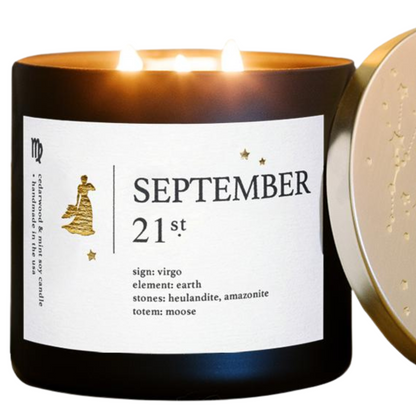 September Birthdate Zodiac Candles
