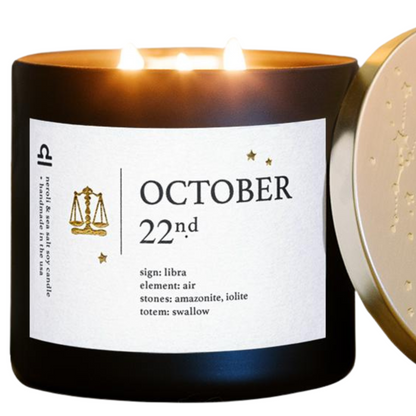 October Birthdate Zodiac Candles