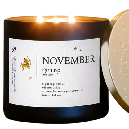 November Birthdate Zodiac Candles