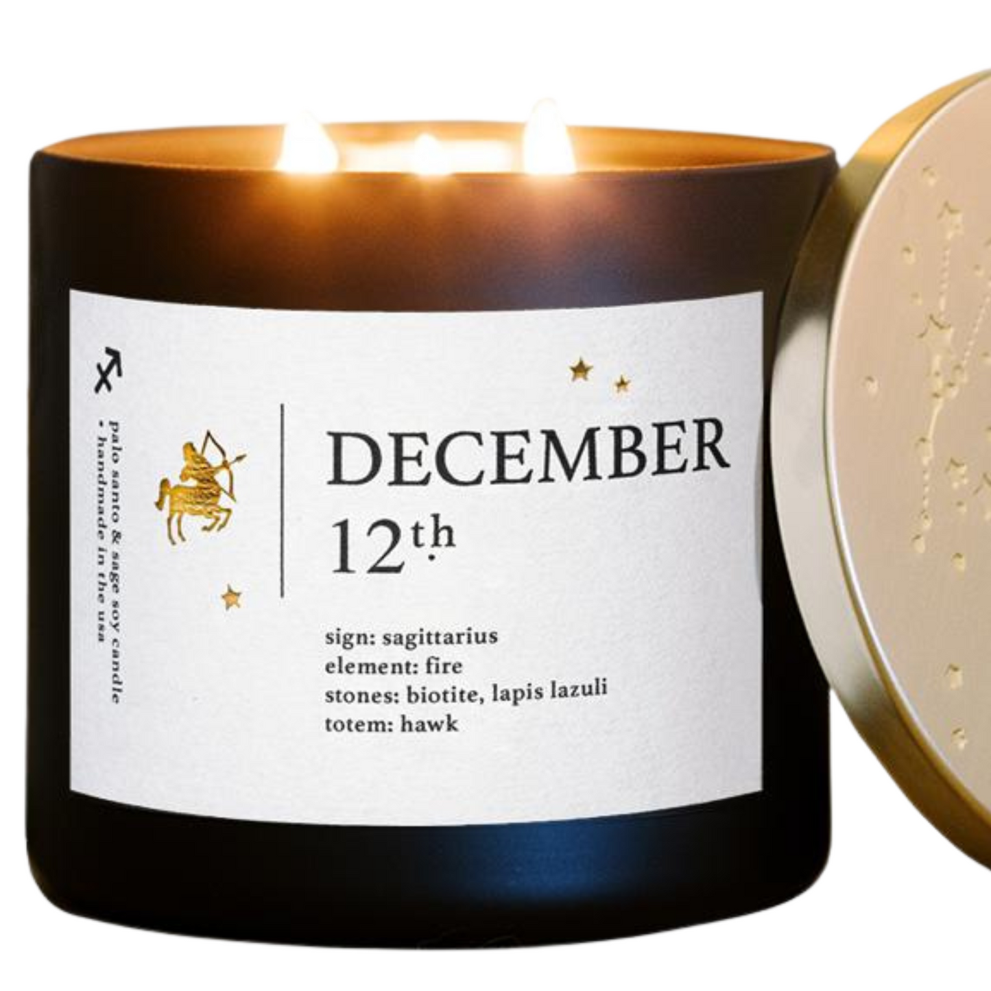 December Birthdate Zodiac Candles
