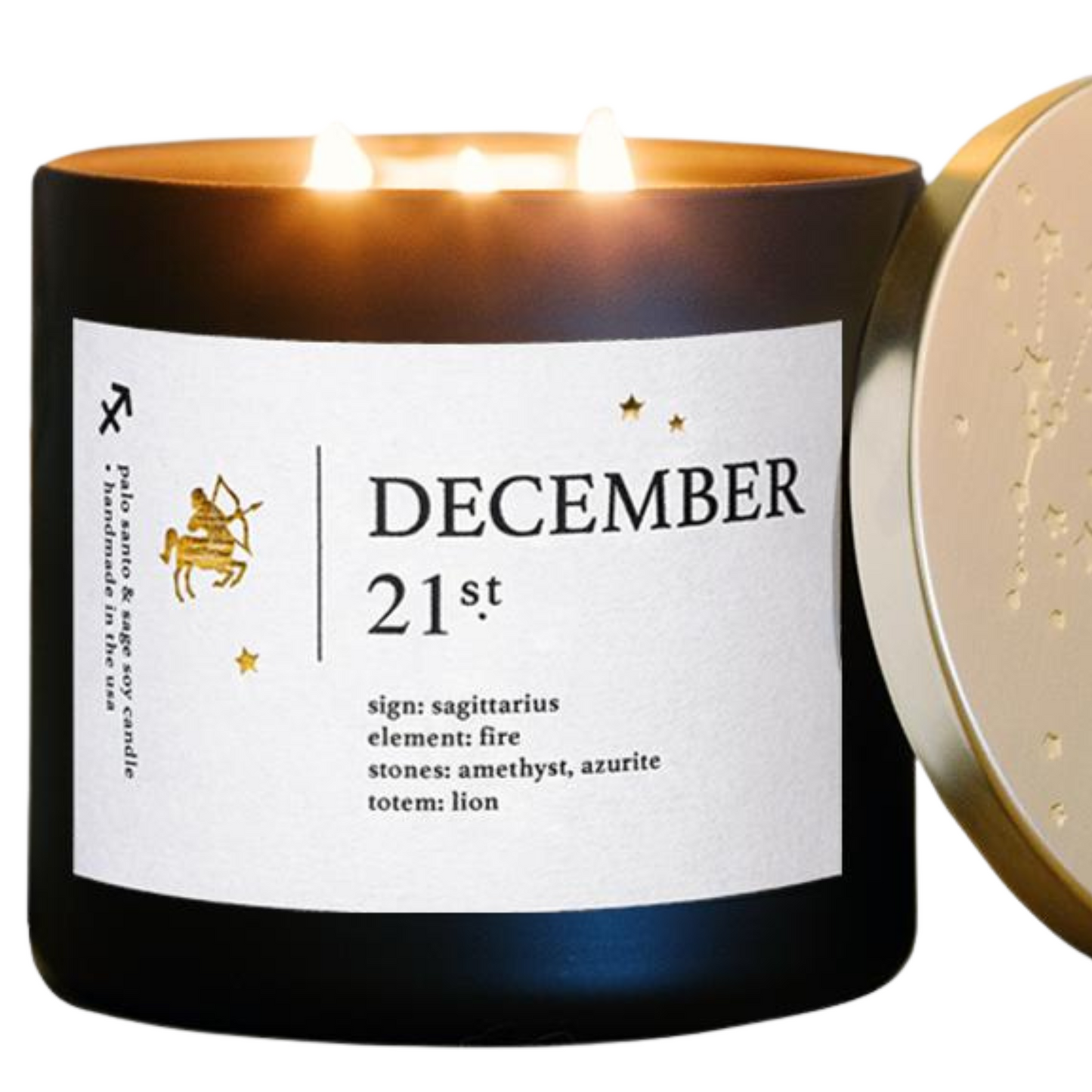 December Birthdate Zodiac Candles