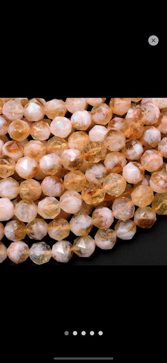 Citrine w/ Gold Accents - Stretch Bracelet