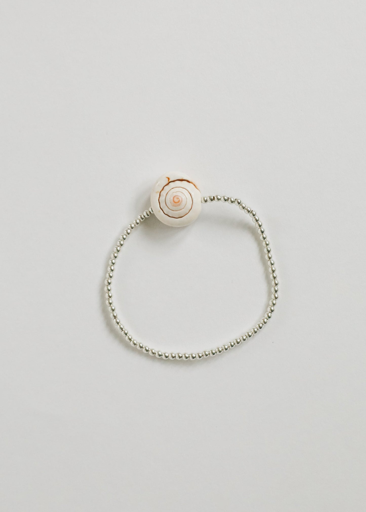 Sterling Silver + Sea Shell || Beaded Anklet or Bracelet