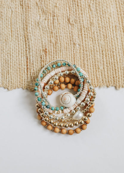 Natural Pearl + 14k Gold Filled Beaded || Anklet or Bracelet