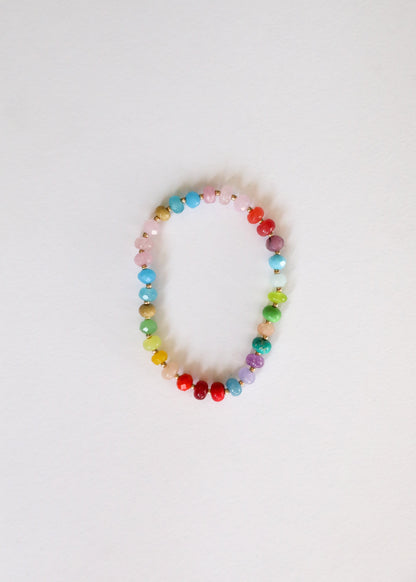 Natural Gemstone Bracelet + 14k Gold Filled Toggle : Skyline