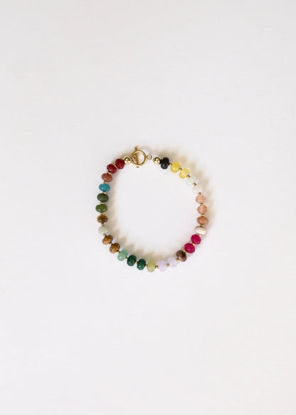 Natural Gemstone Bracelet + 14k Gold Filled Toggle : Sedona