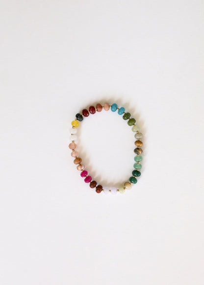 Natural Gemstone Bracelet + 14k Gold Filled Toggle : Sedona