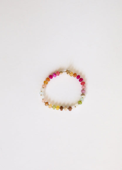 Natural Gemstone Bracelet + 14k Gold Filled Toggle : Sandbar