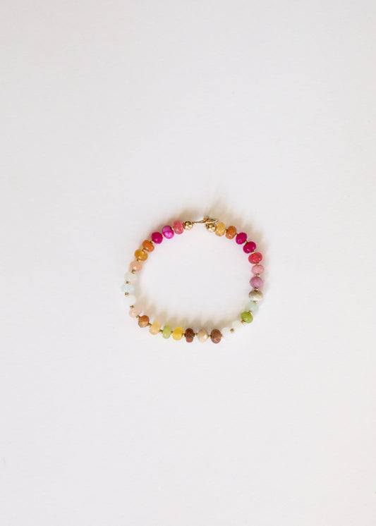 Natural Gemstone Bracelet + 14k Gold Filled Toggle : Sandbar