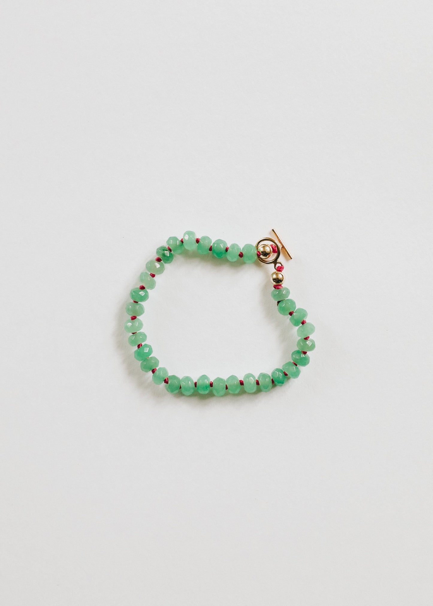 Natural Aventurine + 14k Gold Filled Toggle || Gemstone Bracelet or Anklet