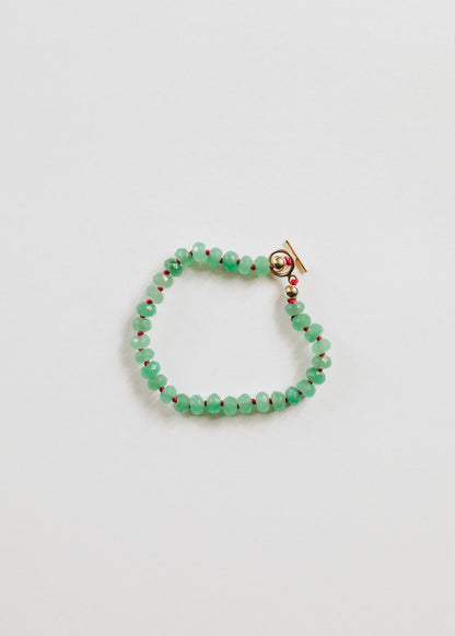 Natural Aventurine + 14k Gold Filled Toggle || Gemstone Bracelet or Anklet