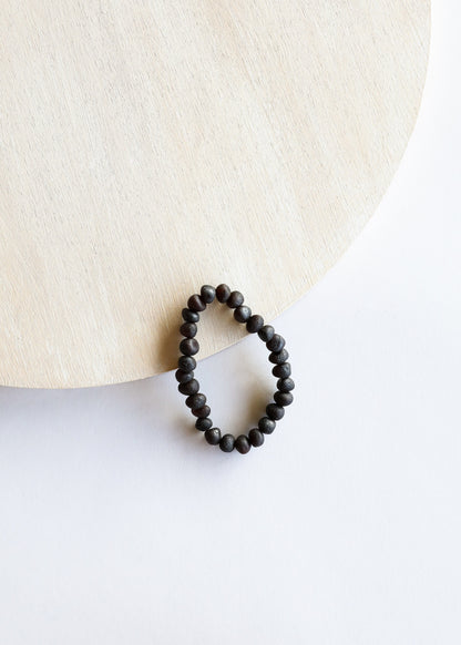 Raw Black Baltic Sea Amber || Bracelet Set