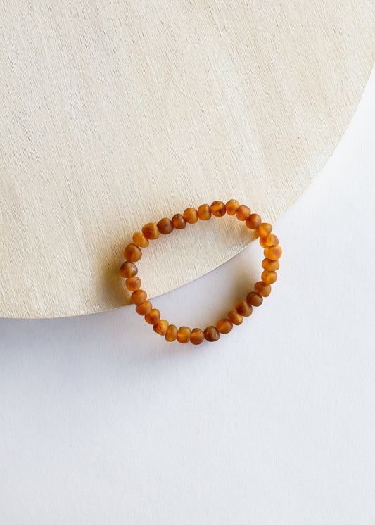 Raw Cognac Baltic Amber || Adult Bracelet