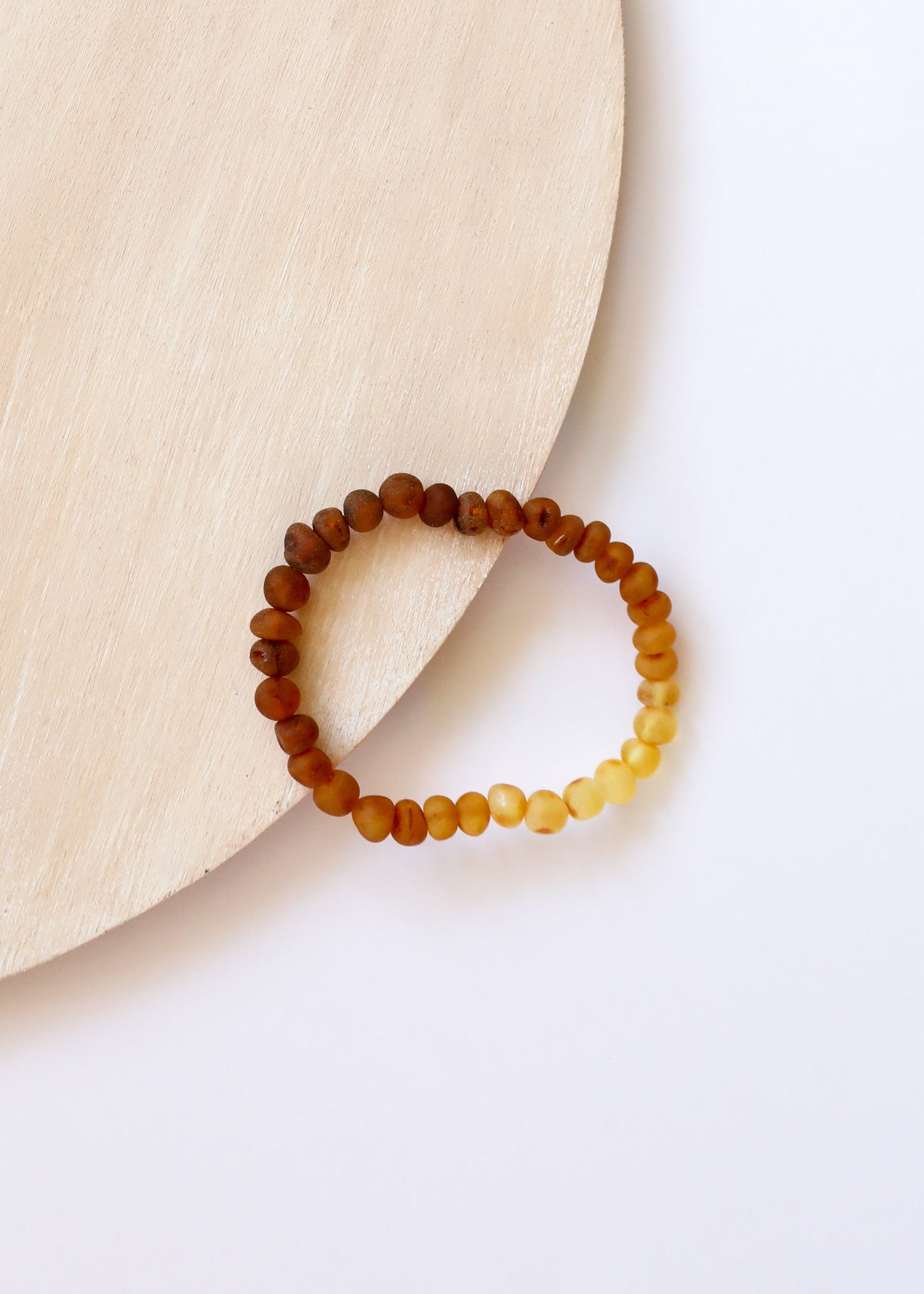 Raw Baltic Amber + Sunflower || Adult Bracelet