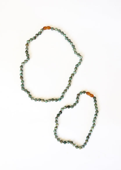 Pure Gemstone + Turquoise Jasper || Necklace