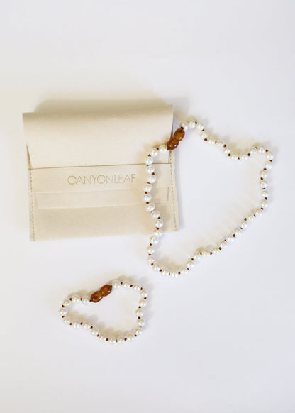 Pure Gemstone + Pearl || Necklace and Bracelet || Gift Set