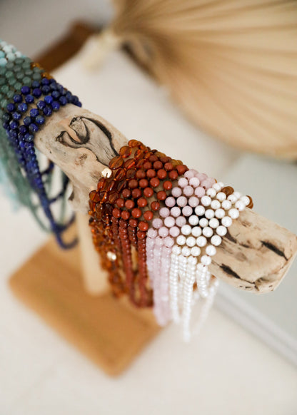 Pure Gemstone + Pearl || Necklace and Bracelet || Gift Set