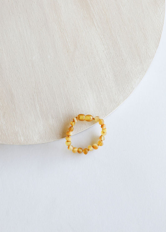 Raw Honey Baltic Amber || Anklet or Bracelet