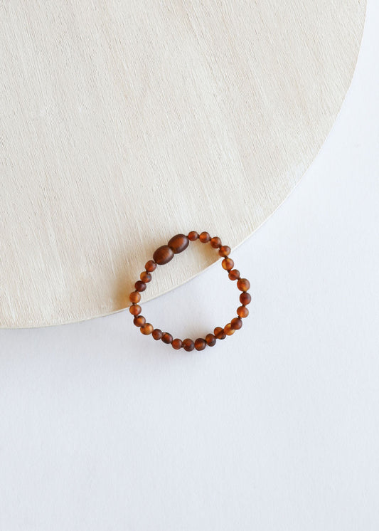 Raw Cognac Baltic Amber || Anklet or Bracelet
