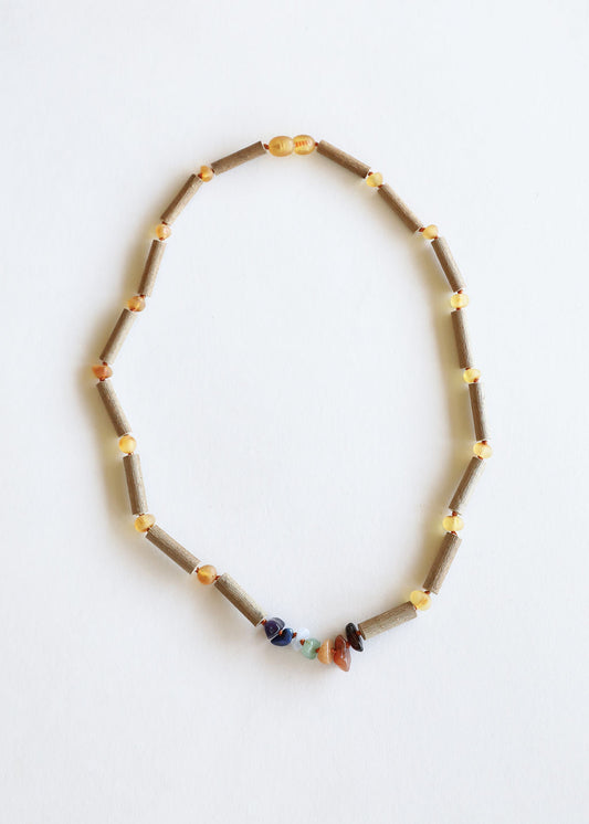 Hazelwood + Raw Chakra Crystal Necklace