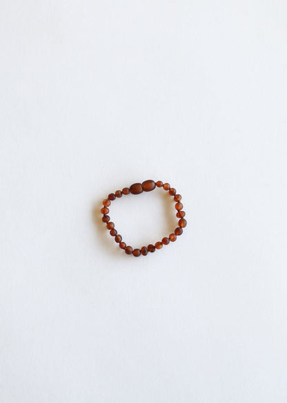 Raw Cognac Baltic Amber || Anklet or Bracelet