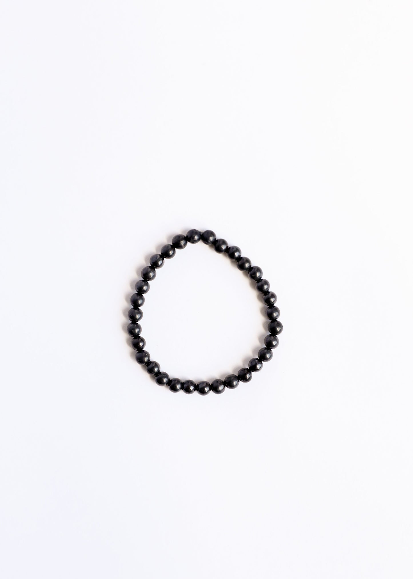 Natural Shungite || Adult Stretch Bracelet