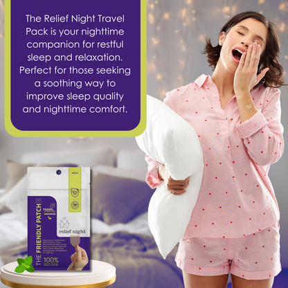 Relief Night Patch - 8 pack Arnica, White Willow Bark, Melatonin for Soreness for sleep