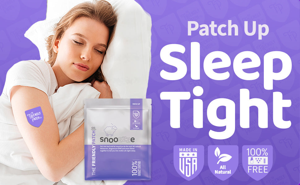 Snooze Melatonin Sleep Patches  - Travel 8 Pack